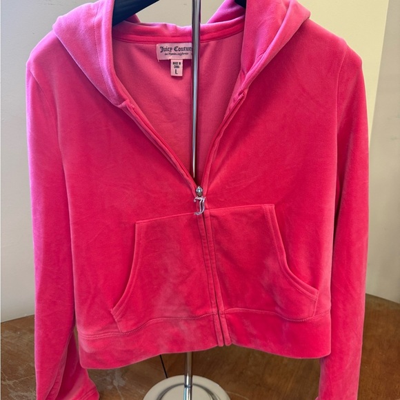 Juicy Couture Tops - Juicy Couture OG BIG BLING VELOUR HOODIE Y2K